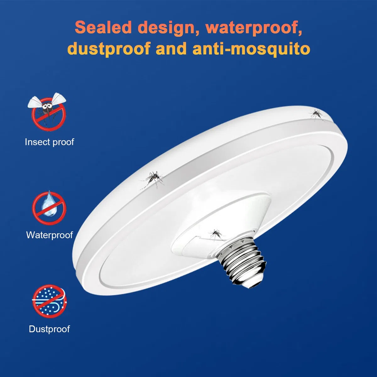 Testa luminosa a disco UFO High Bay da 100 W equivalente a LED 12000LM E39/E40 Base super luminosa per negozio per magazzino, garage, seminterrato, soffitto, luce diurna 5000 K, (50W)