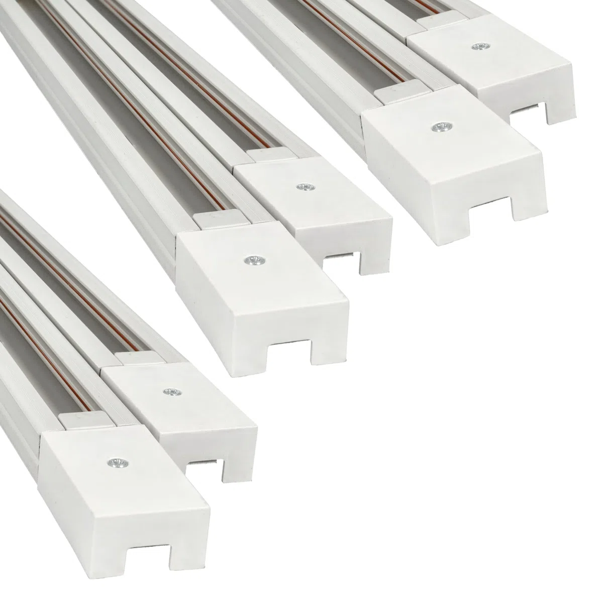 Jandei - Binario monofase per faretti a LED, montaggio superficiale. Lunghezza: 1 m. Ideale per vetrine, affari, negozio, casa, spogliatoio... (bianco, 6 pezzi)