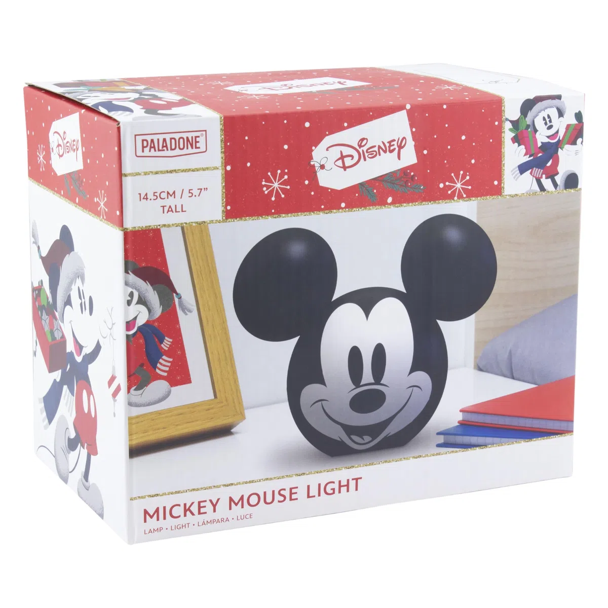 Paladone: Lampada 3D Disney Mickey Mouse - lampada a forma di Topolino, Disney gadget, regalo ufficiale Mickey Mouse