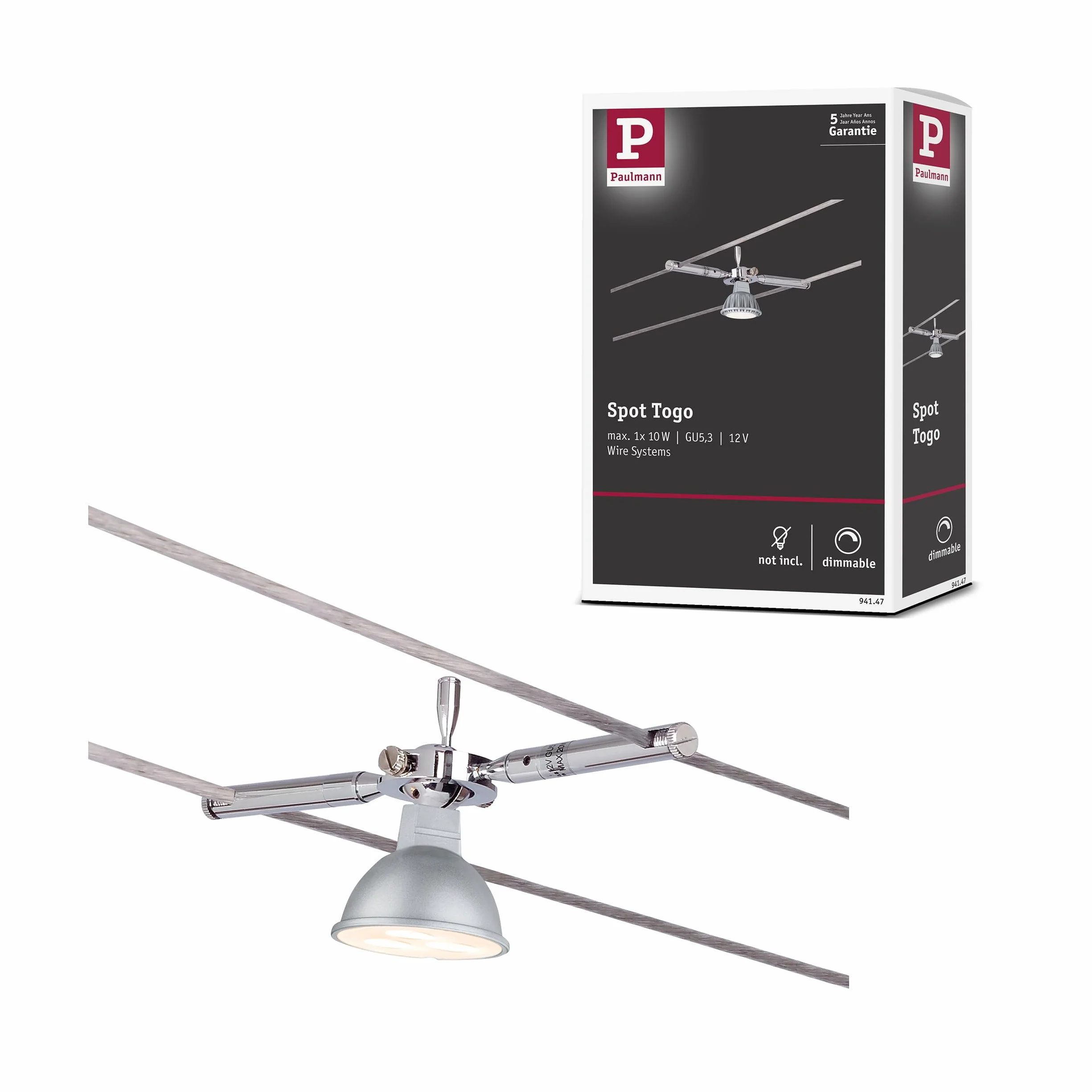 Paulmann 941.47 Faretto Faretto D'Illuminazione da Superficie Cromo Gu5.3 10 W