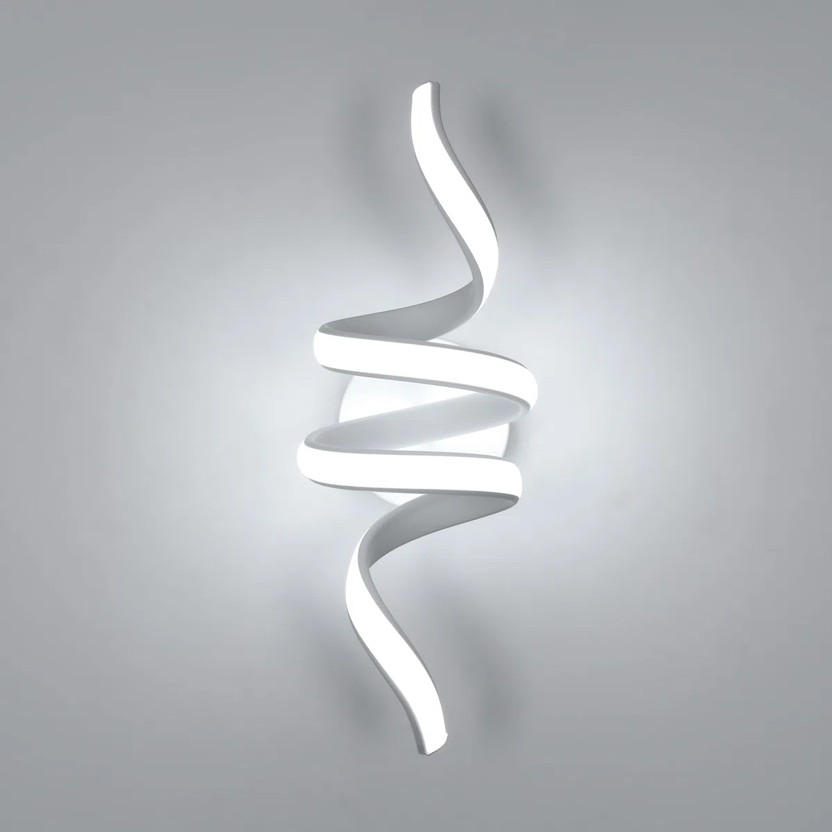 Applique da Parete Moderne, Lampada da Parete Interno Bianco in a Spirale 24W 2700LM, Lampada a Muro Design in Alluminio per Camera da Letto Soggiorno Scale Corridoio, Luce Bianca Fredda 6500K