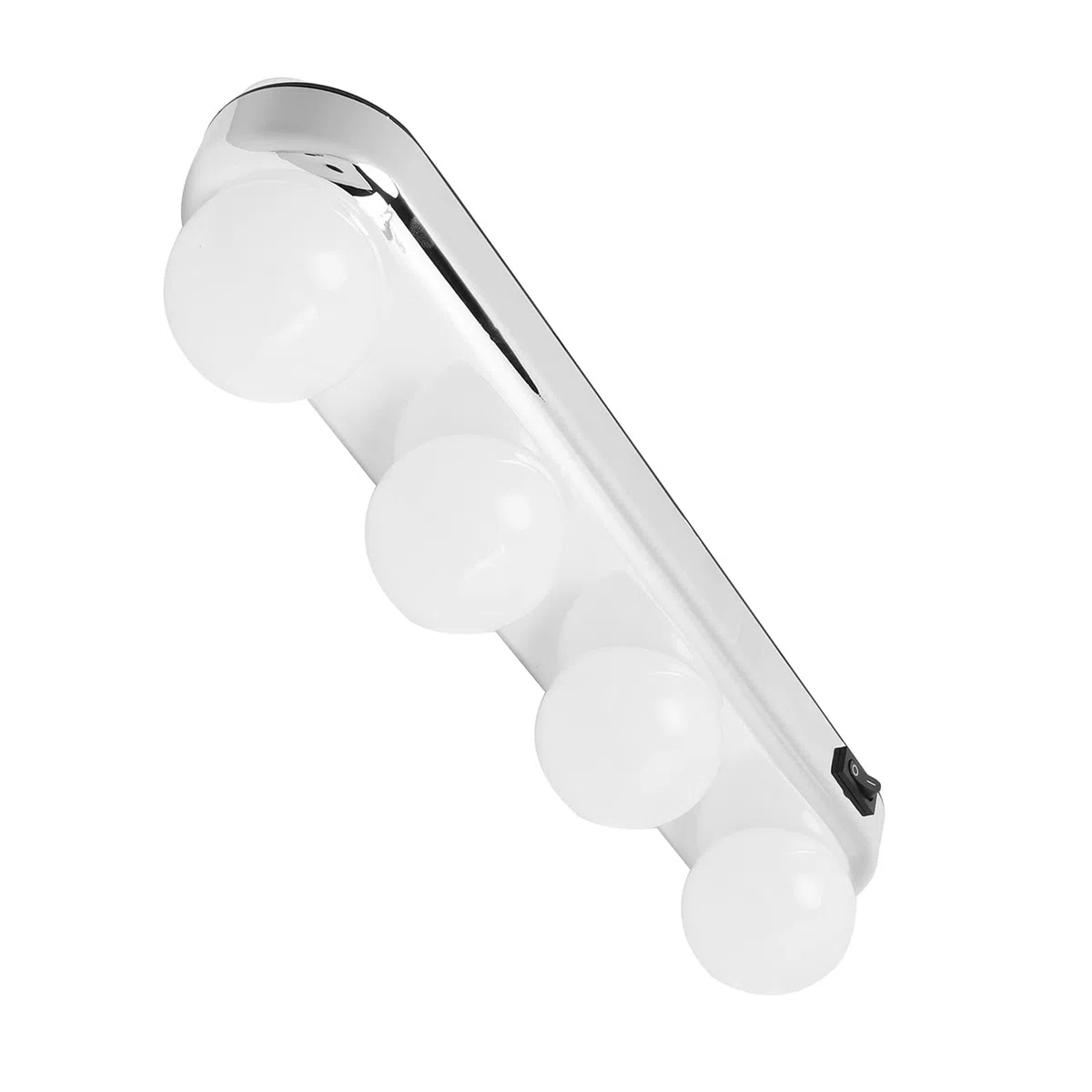 Qcwwy Luci per Trucco a LED Lampada per Trucco Senza Fili in ABS a 4 Luci per Specchio per Tavolo da Bagno