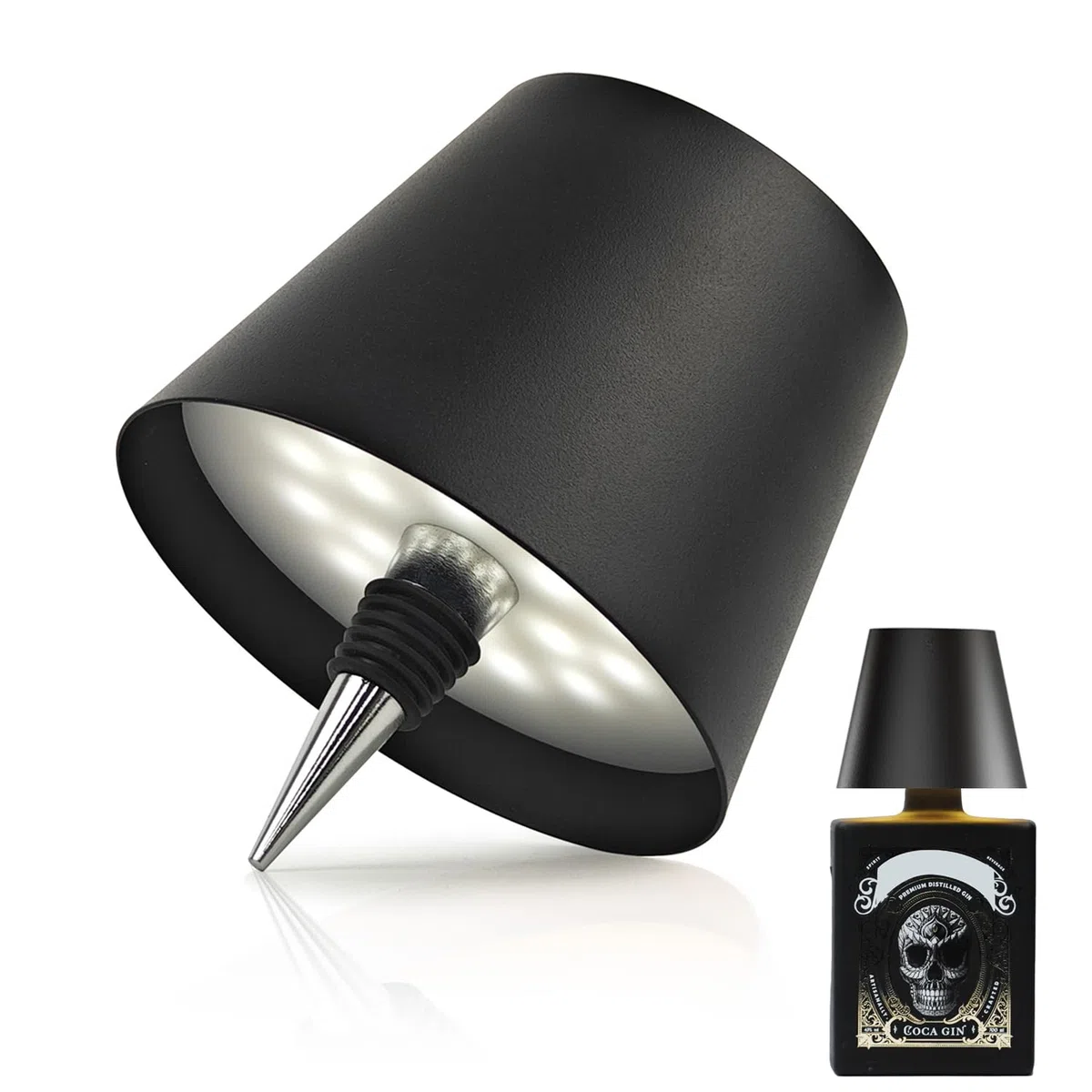 MU LIN lampada bottiglia ricaricabile,lampada da tavolo senza fili,Controllo Touch da 3 Modalita Temperatura di Colore, Dimmerabile, per Soggiorno, Ristorante