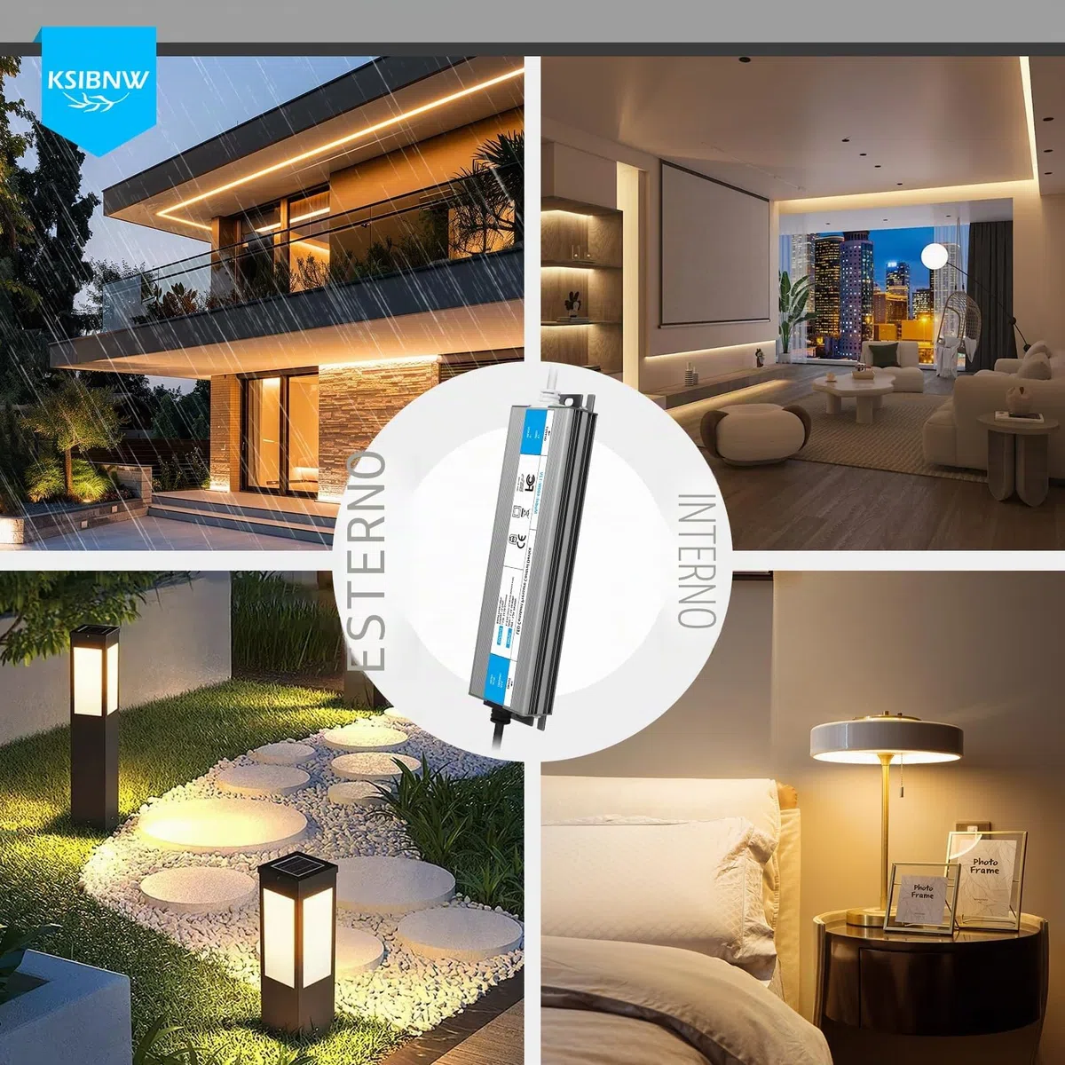 KSIBNW Trasformatore LED 12V 150W Alimentatore Impermeabile IP67 LED Driver con Spina AC 220V a DC 12V 12,5A 150W Adattatore Esterno Trasformatori Interruttore Tensione Bassa Costante Alimentatoredi