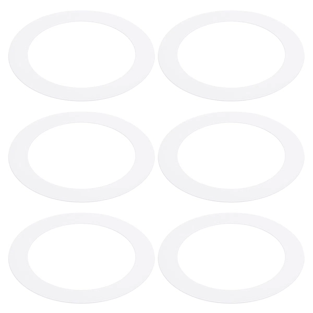 PATIKIL Anelli Stupidi ID 3,39", OD 4,72", 6pz Anelli Stupidi Metallo Copertura Luce Incasso per Apparecchi Soffitto, Parete, Illuminazione Led, Finitura Opaca Bianca