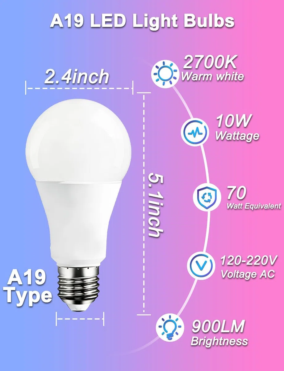 iLC Lampadina LED cambia colore, 120 colori, equivalente a 70 Watt, strobo fai da te, bianco caldo 2700K RGB con telecomando, LED 10W A60 E27 vite (confezione da 2)
