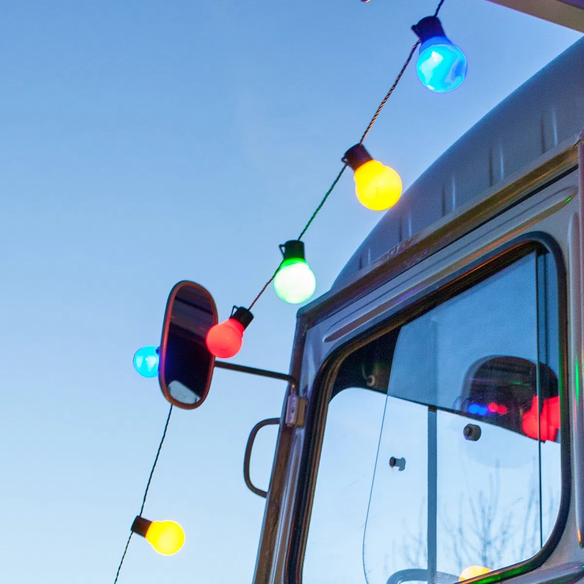Lights4fun - Catena Luminosa con 30 Luci LED Multicolore a Forma di Lampadina