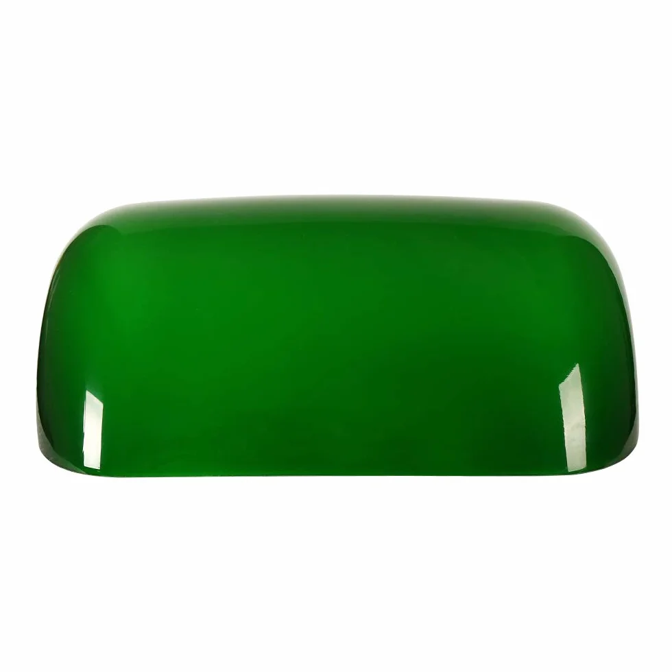 FIRVRE Verde Paralume Vetro Ricambio, Paralume per Lampada da Tavolo, Lampada da Terra, Lampada da Parete, Size 22,5cm x 13cm