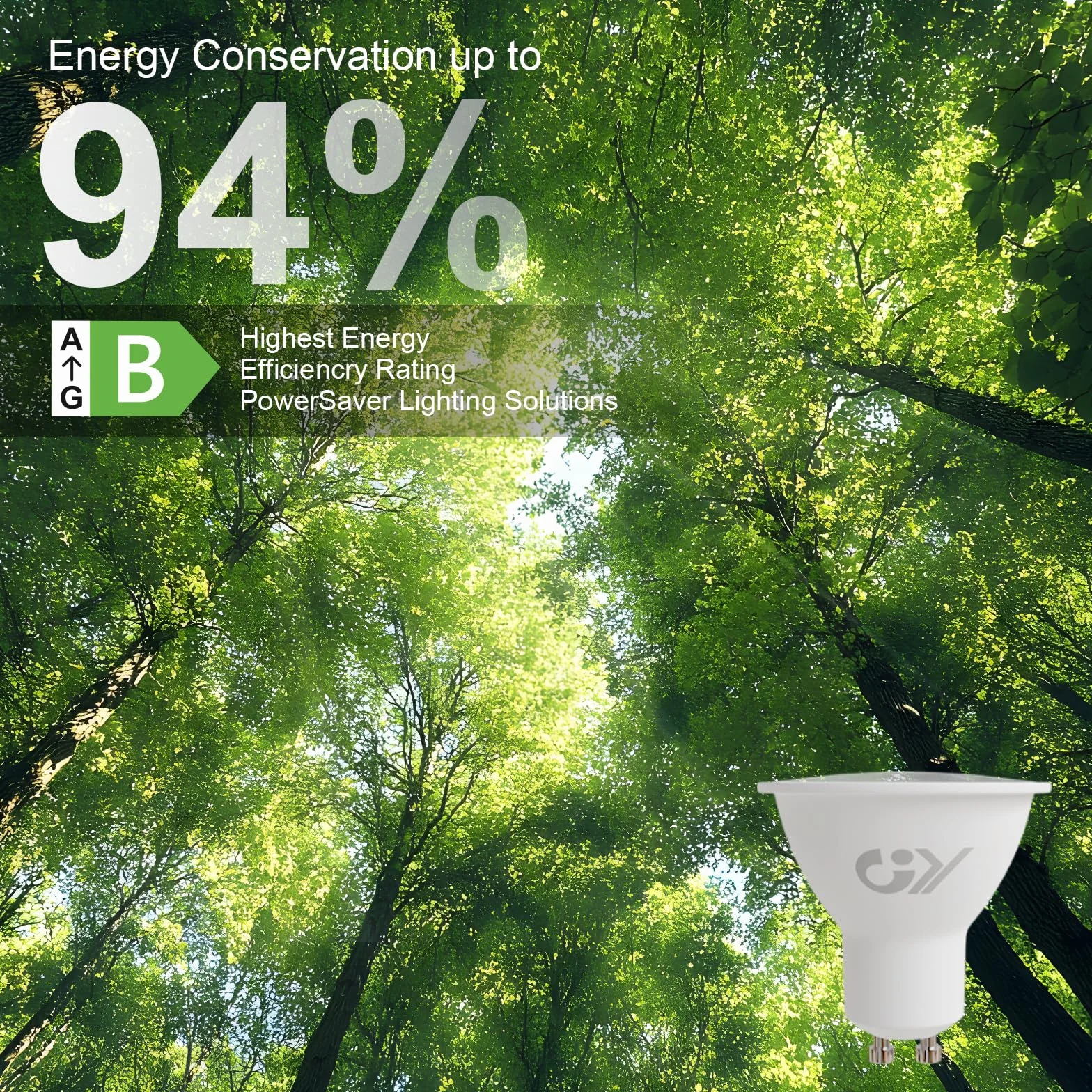 GY Lampadine GU10 LED, 4.9W (equivalenti a 80W), 790 Lumen, 4000K Bianco Neutro, Risparmio Energetico LED GU10, Lunga Durata, Basso Consumo, 120° Angolo del Fascio,Non Dimmerabile, 10 pezzi