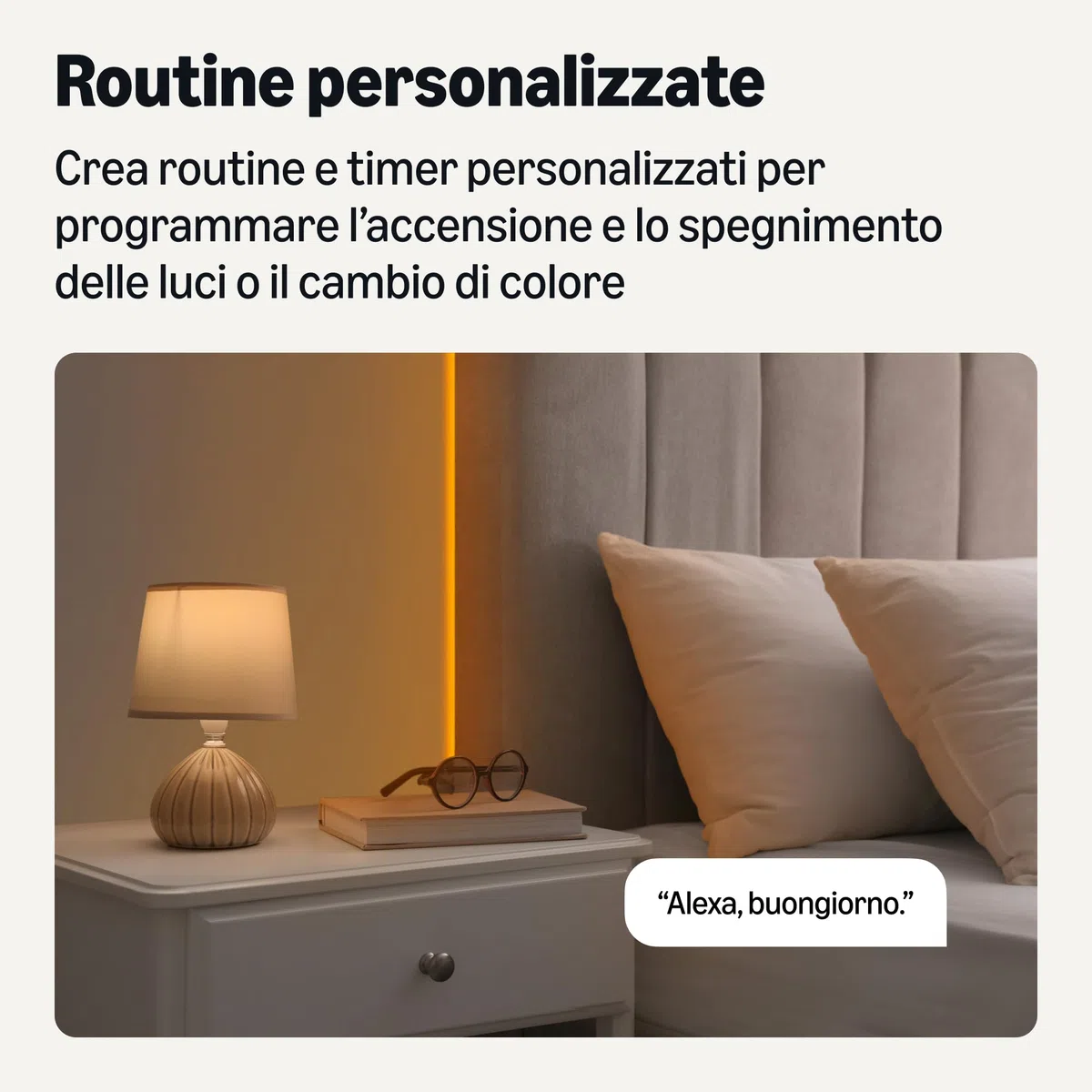 Amazon Basics Striscia luminosa LED intelligente da 5 m, RGBW, Wi-Fi 2,4 GHz, compatibile solo con Alexa, Multicolore