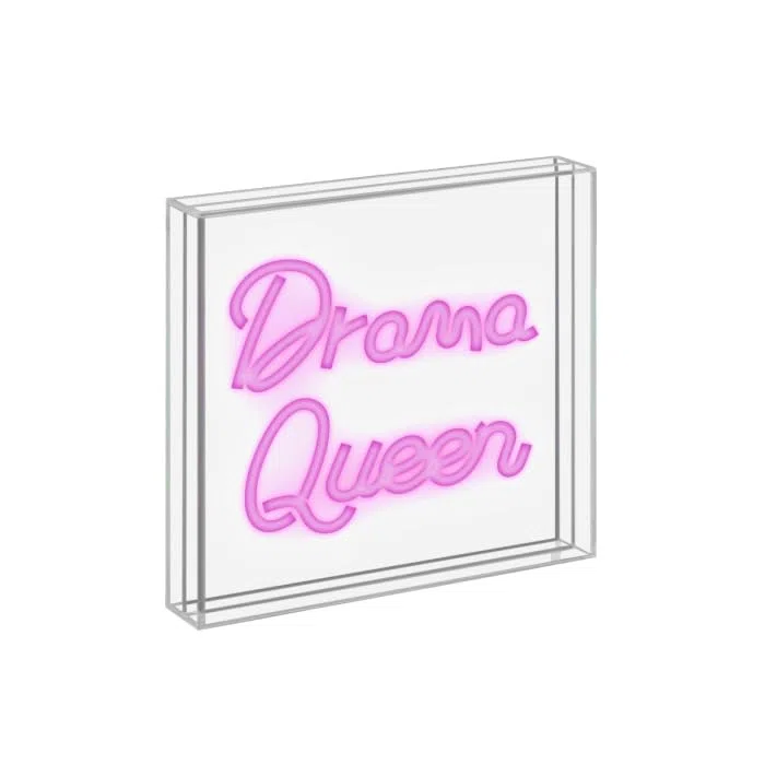 WD Lifestyle Insegna Neon Decorativa con Scritta (Drama Queen)