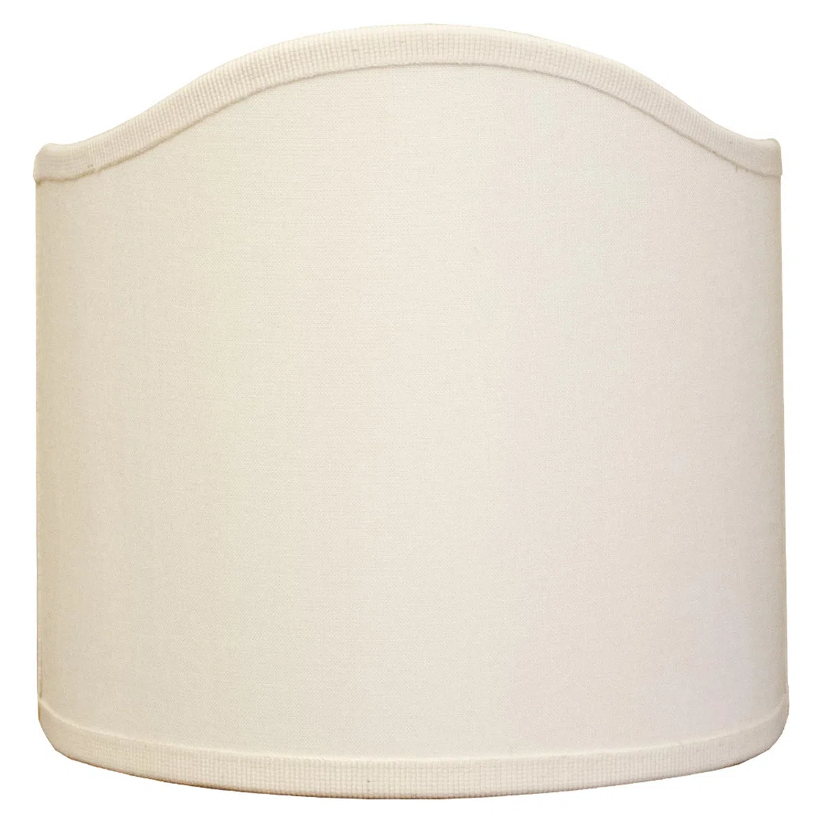 Ventolina mezzo paralume classico ventola bianco avorio in cotone semitonda veletta semiluna per lampada parte di ricambio lampada da tavolo classica. (DIAMETRO 35 CM ATTACCO E27)