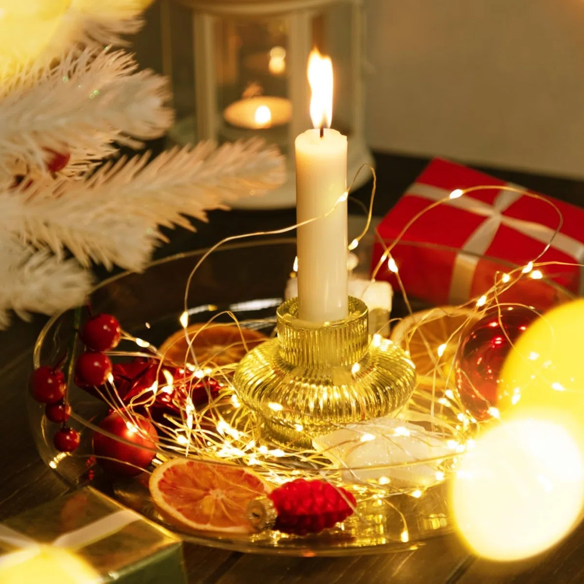 btfarm 30 Pezzi Lucine Led Decorative a Batteria, 2M 20LED Luci Led a Batteria, IP65 Impermeabile Mini DIY Stringa Luci Catena Luminos per Interni Natale Matrimoni - Bianco Caldo