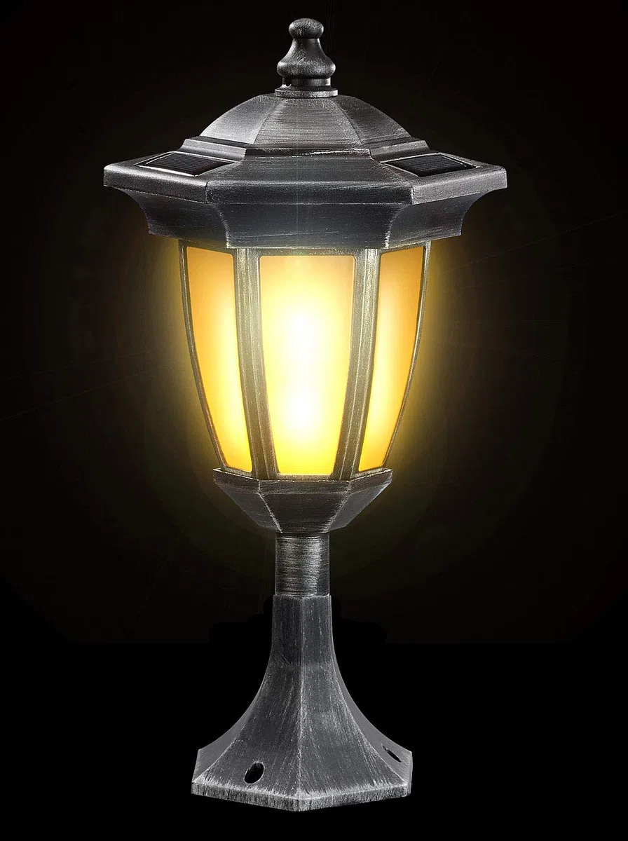 Lunartec Illuminazione Esterna: Lanterna da Terra e da Parete Solare a LED, Effetto Fiamma, IP44 (Lampada Solare LED Giardino, Illuminazione Decorativa Giardino, Fiamma)