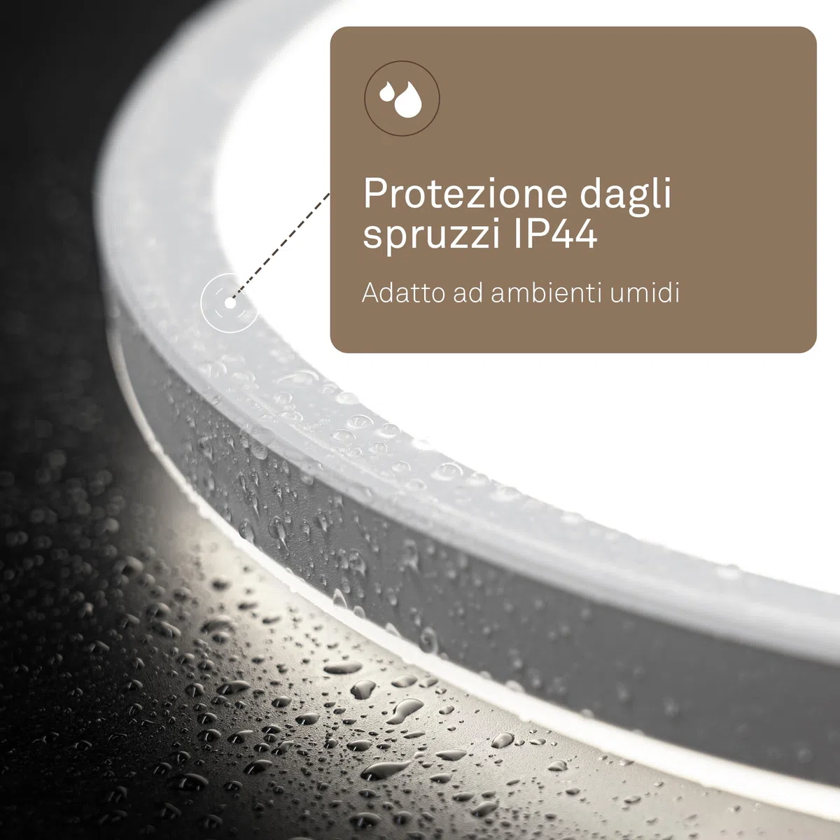 B.K.Licht - Pannello LED piatto con illuminazione indiretta, luce bianco neutro, protezione IP44, plafoniera bagno, plafoniera cucina, lampadario, lampada soffito, 29 x 3 cm, bianco