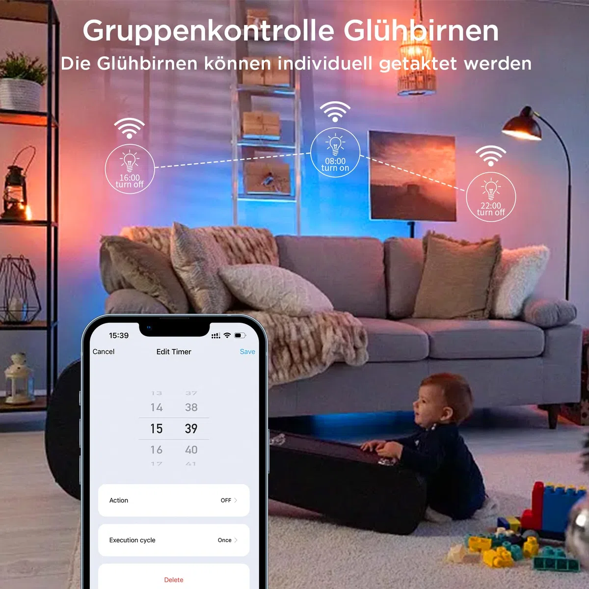 Wi-Fi RGBCW Smart G9 lampadine LED, compatibile con Alexa /Google Home, AC 230V Multicolore dimmerabile, 2700K-6500K, luminosità regolabile 1%-100%, 4W, 400LM, con sincronizzazione musicale Lampadina