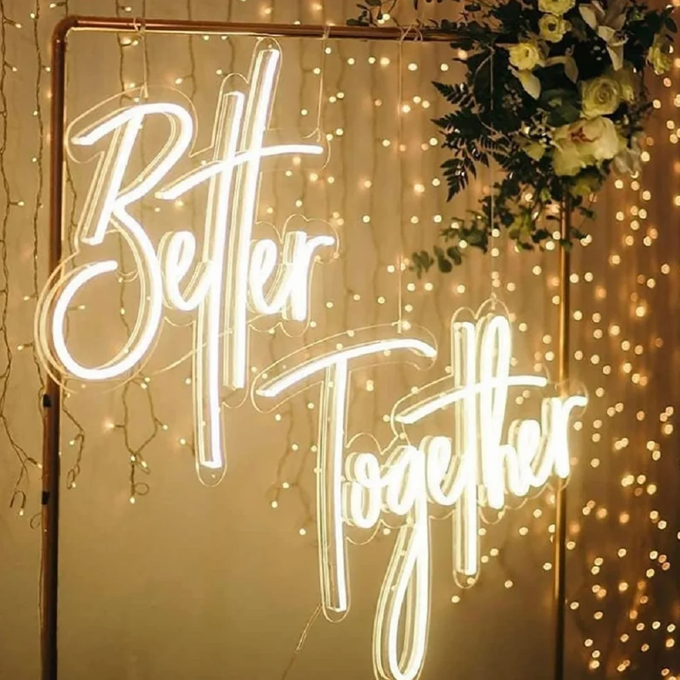 LED Neon Sign Night Light per Wall Party Decor Camera da letto Room Bar Wedding Home Birthday Art Decoration Natale con modulatore di luce a catena USB 5v