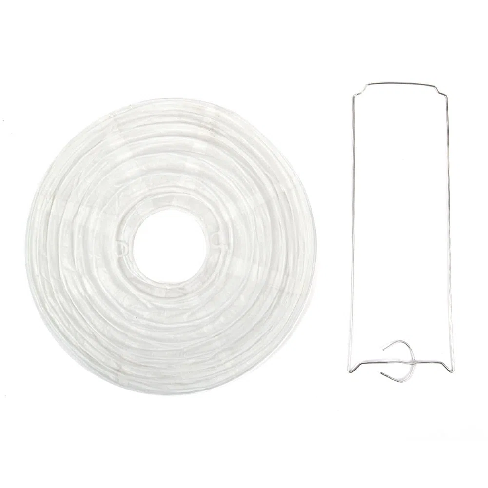 12 lanterne di carta bianca (diverse dimensioni) con 12 mini palloncini a LED bianco caldo, rotondo, paralume di carta, decorazione per il matrimonio