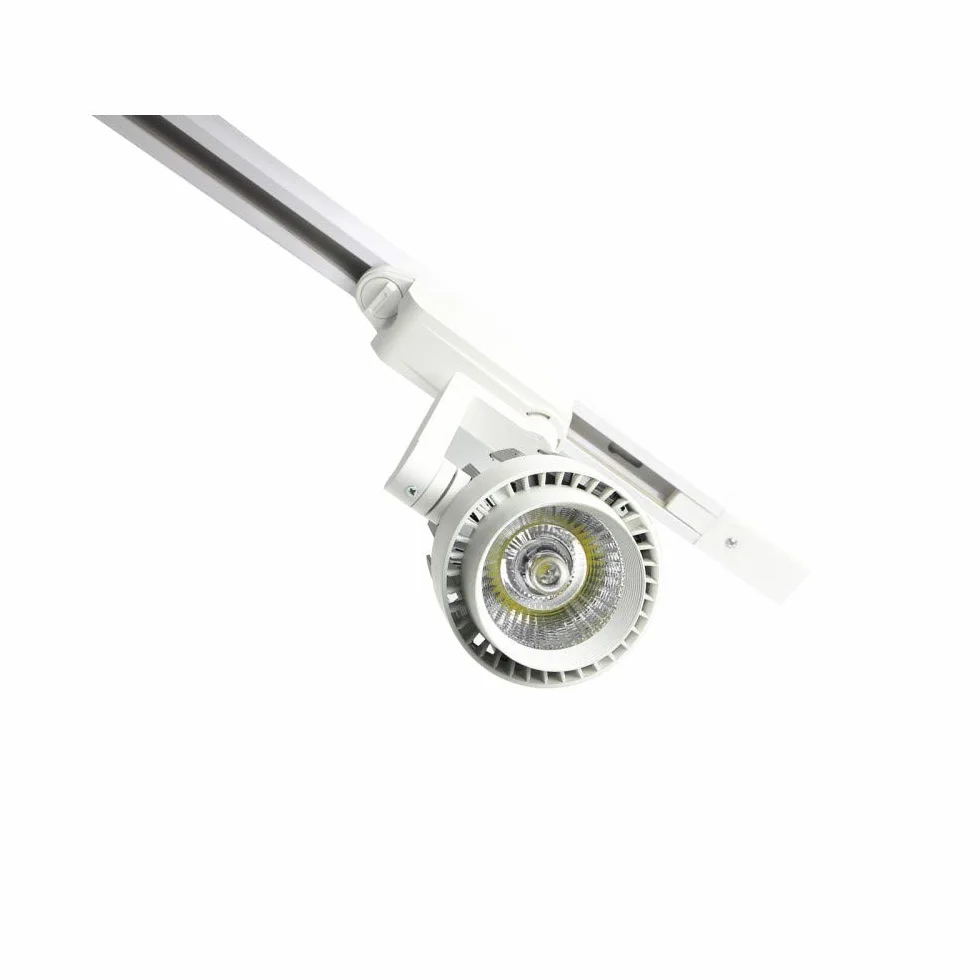 Jandei - Pack x2 Binario Monofase per Faretti LED, Installazione in Superficie. Alluminio bianco, lungo 1 metro. Ideale per vetrina, azienda, negozio, casa, camerino... (Bianco)