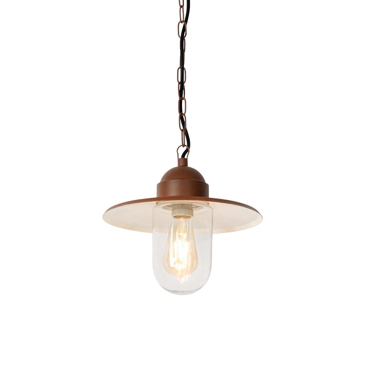 Qazqa kansas - Lampada a sospensione Moderno - 1 luce - Ø 29.4 cm - Ruggine - Moderno - Illuminazione esterna