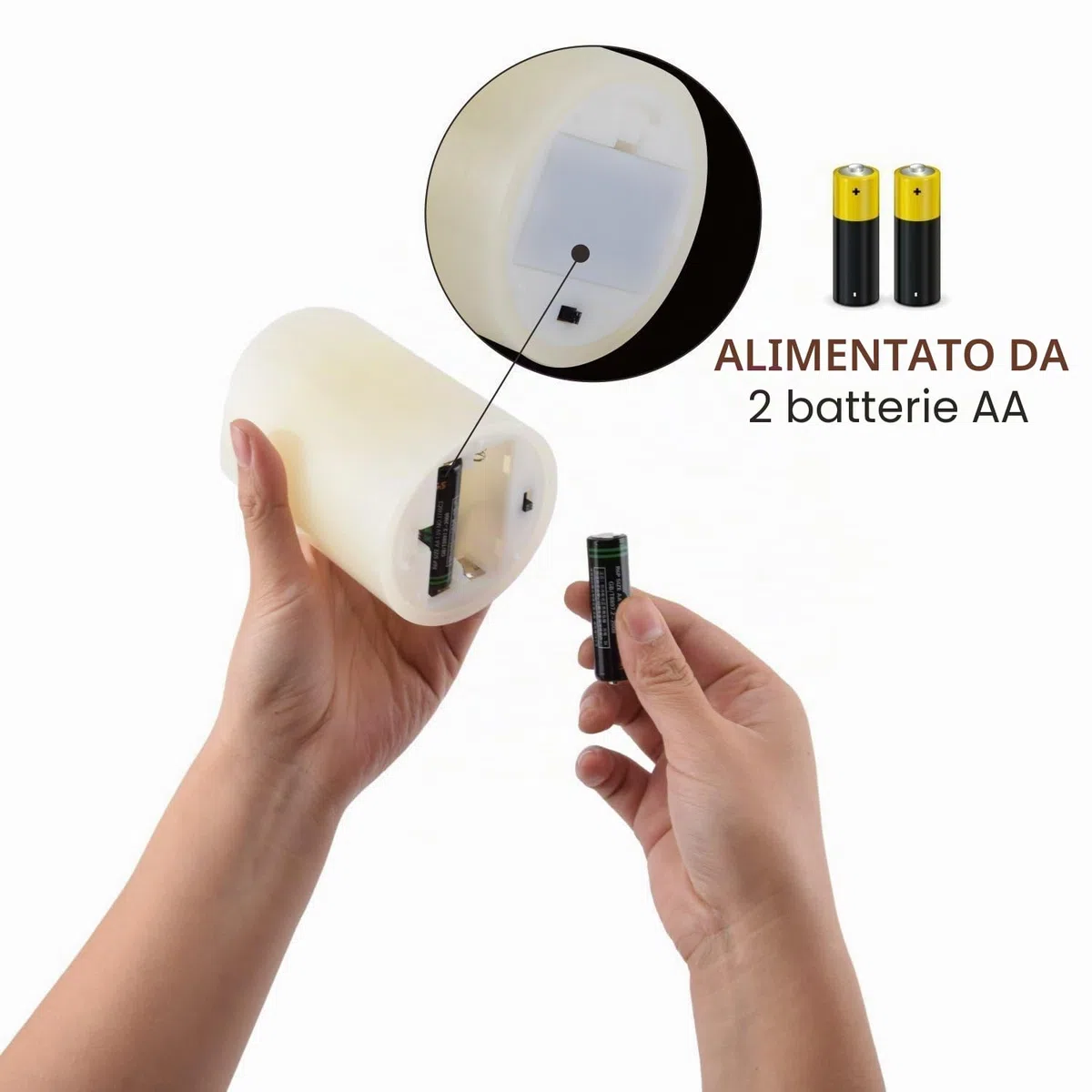 Aku Tonpa LED Candles Light 4" 5" 6" Pack of 3 Pillar Battery Operated Flameless