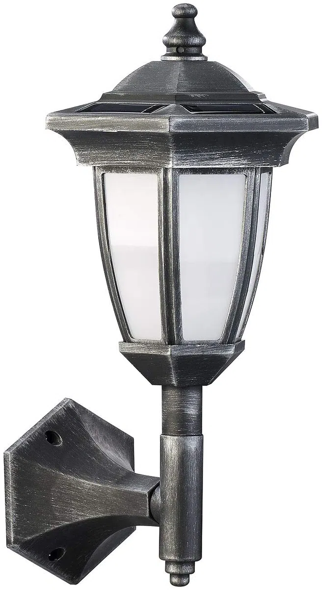 Lunartec Illuminazione Esterna: Lanterna da Terra e da Parete Solare a LED, Effetto Fiamma, IP44 (Lampada Solare LED Giardino, Illuminazione Decorativa Giardino, Fiamma)