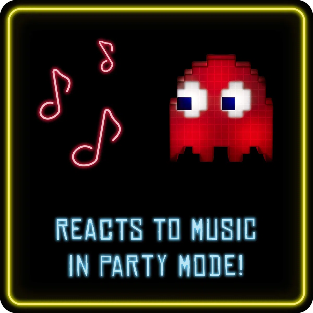Luce Pac-Man Ghost Cambia Colore con la Musica, Alimentata via USB, Regalo Retro Gamer
