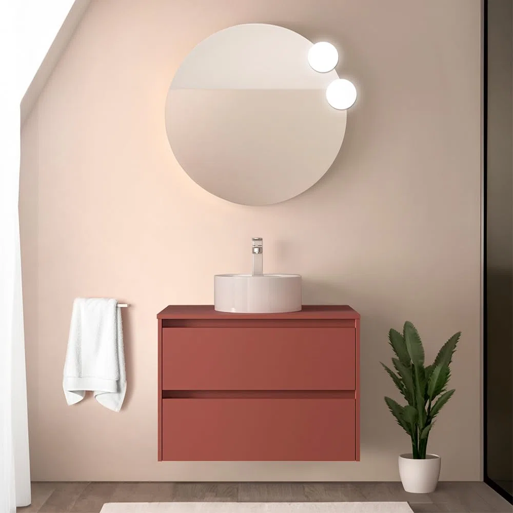 Inbagno Lampada specchio bagno LED, installazione su specchio a filo, luce naturale (Stile 3)