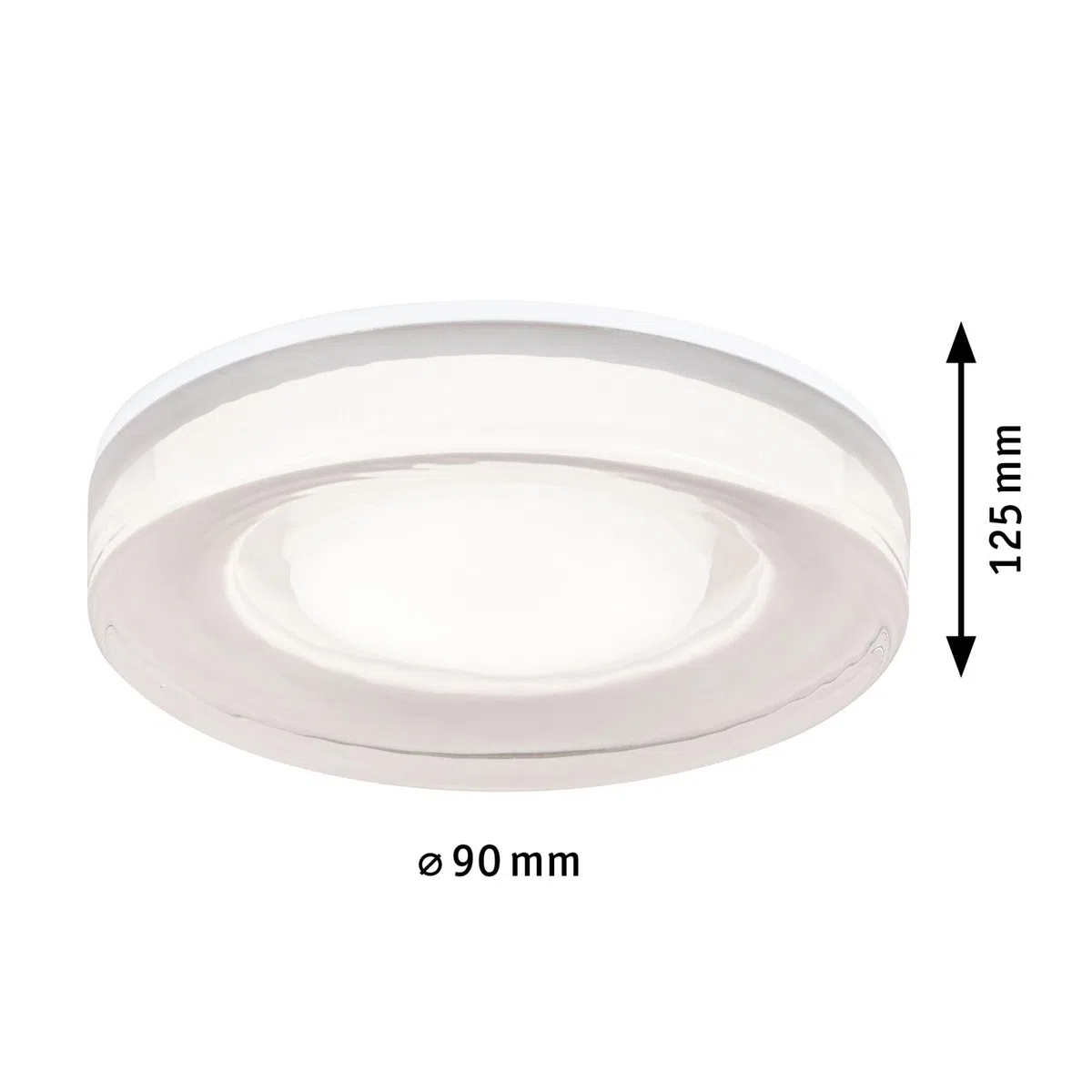 Paulmann 71079 Apparecchio da incasso Selection Bathroom Luena IP65 GU10 230 V max 35W dimmerabile bianco, faretto da incasso, luce da bagno