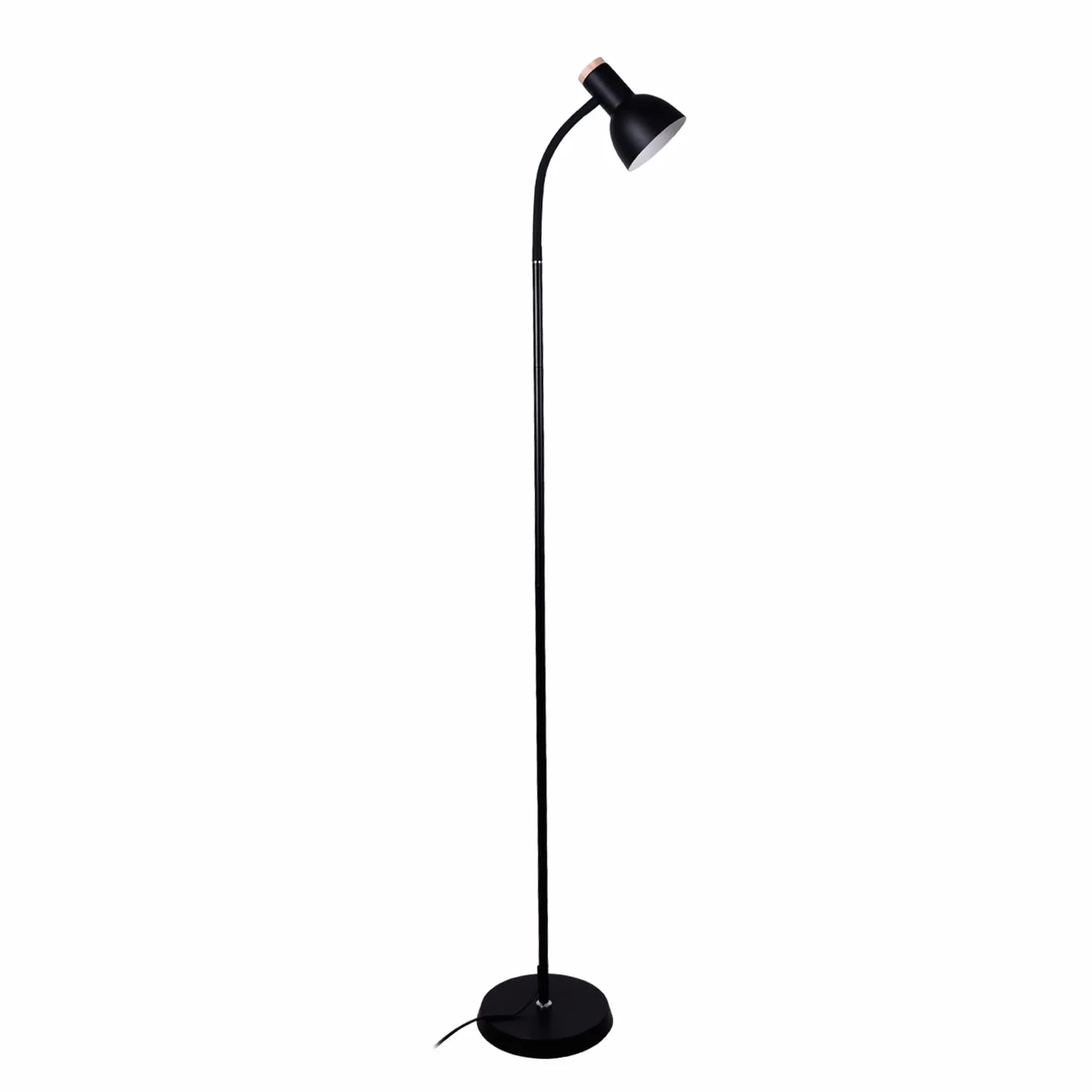 BEL AIR HOME - Lampada da Terra Argos | Piantana Industriale per Soggiorno e Stanza | Design Elegante | 155x22cm, Attacco E-27 (LAMPADINA NON INCLUSA) (NERO)