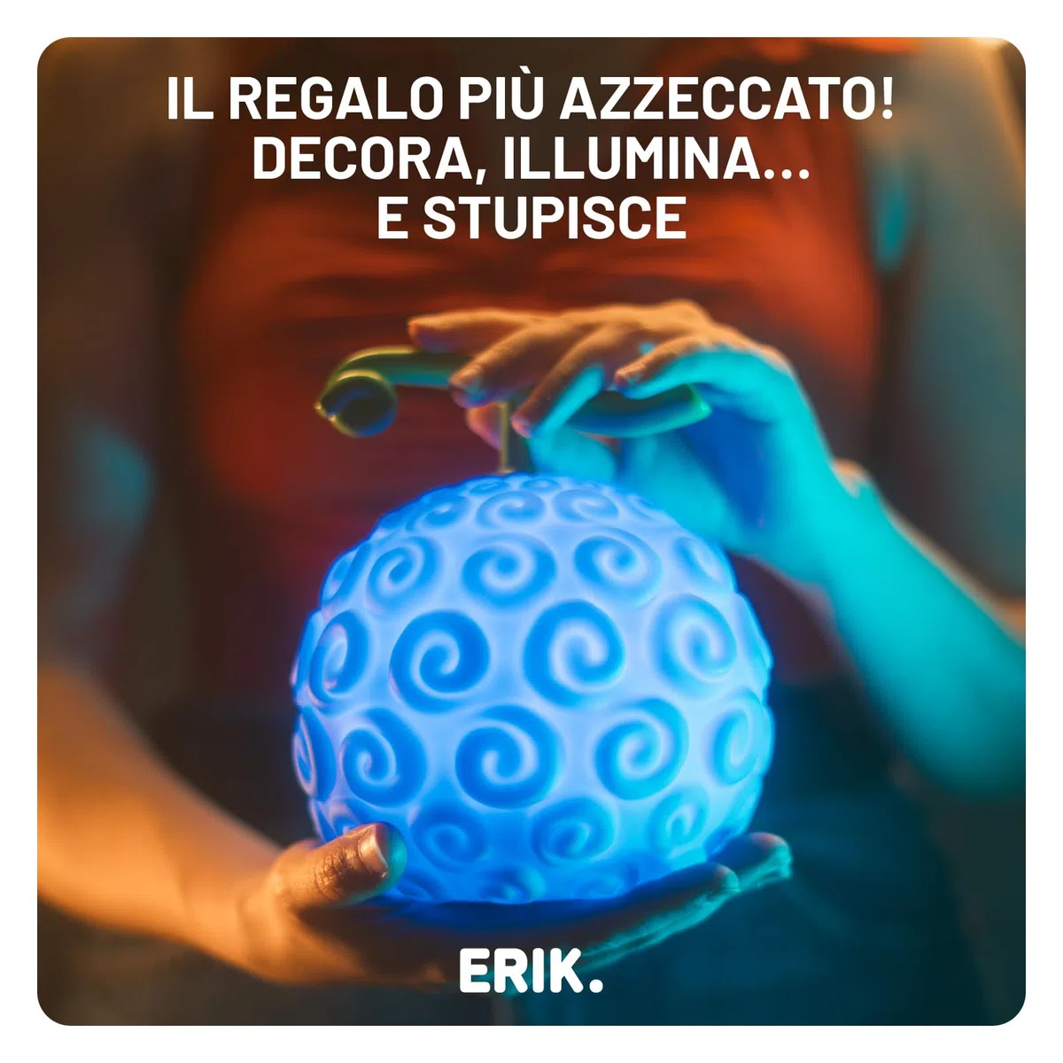 Grupo Erik: Lampada One Piece Gom Gom Fruit | Lampada Frutto del Diavolo One Piece, ricaricabile con cavo USB o batterie, One Piece Gadget, Accessori Scrivania Gaming, Accessori Anime