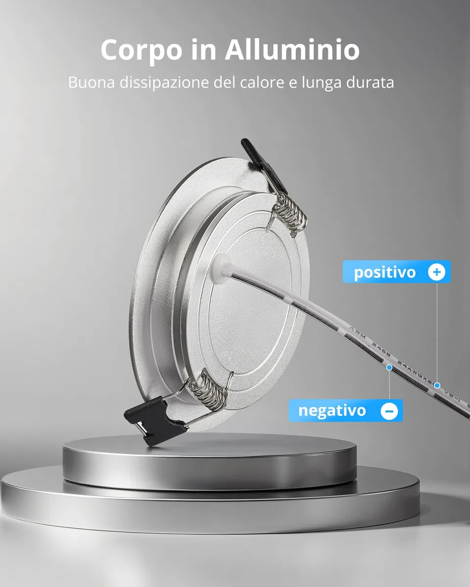 Gr4tec Faretti LED da Incasso per Cartongesso 12 Volt, 4 x 3W Faretto LED 12V 3000K Bianco Caldo 240lm 84Ra, IP44 Luci da Incasso Ultrasottili 12mm, Alluminio Foro 58-62mm Per Camper Barca Bagno