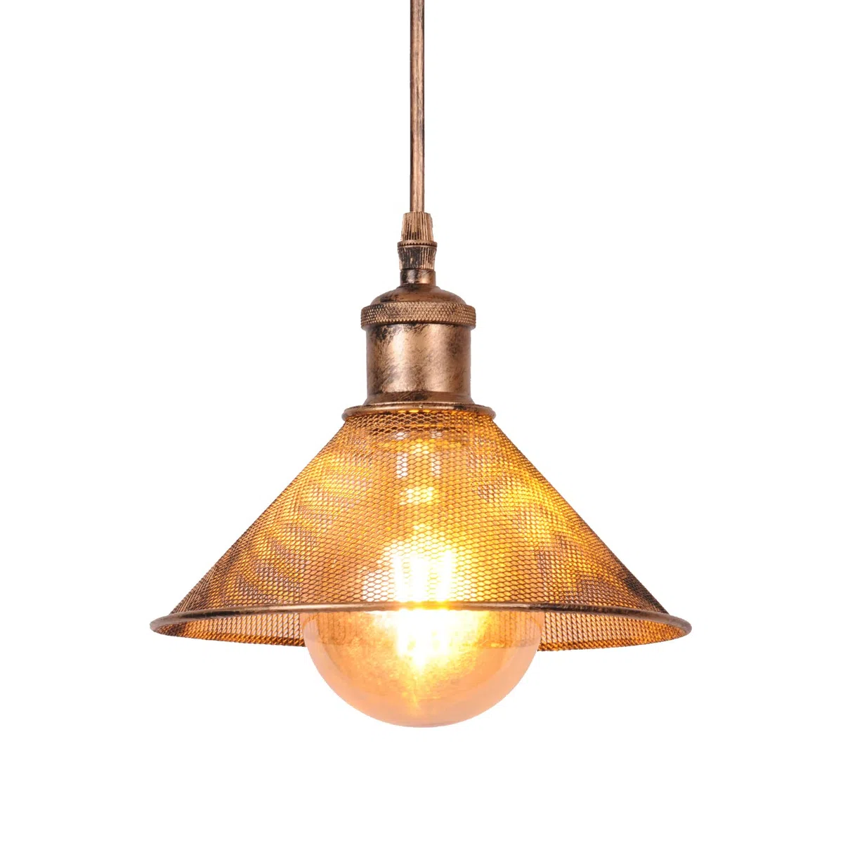 Lampade a Sospensione Industriali E27 Plafoniera Vintage Metal Plafoniere Retrò per Caffetteria Soffitta Cucina Sala da Pranzo (senza lampadina)