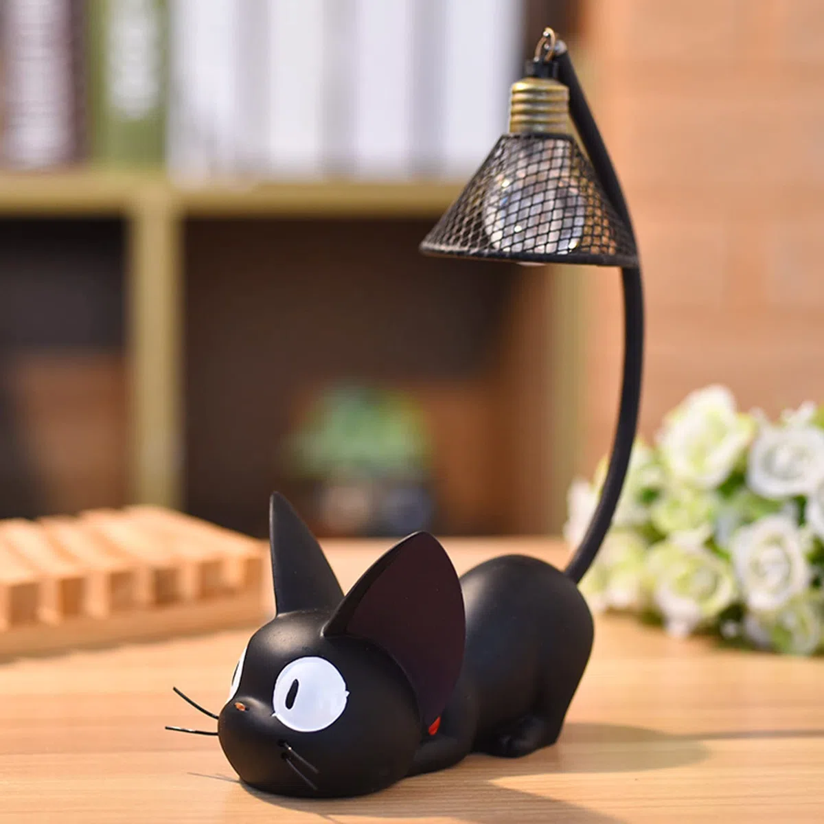 Luce notturna, lampada da scrivania per gatti, luce notturna a forma di gatto, luce notturna a LED, per la cameretta dei bambini, decorazione domestica (B)