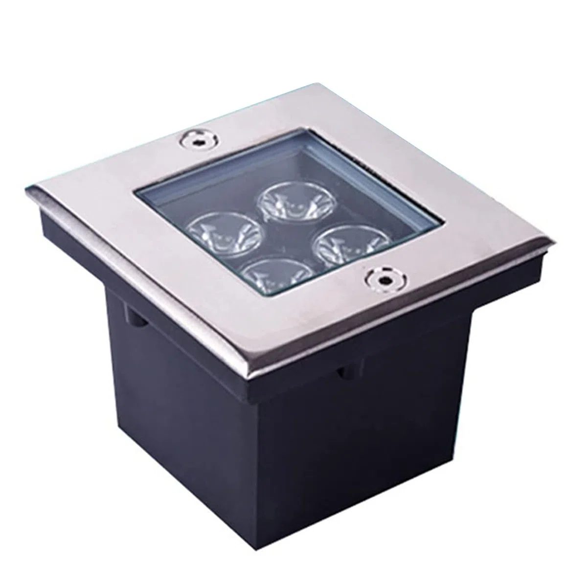 Faretti da Incasso A Pavimento Quadrato 4W Faretto Calpestabile LED Vetro Temperato Elevata Capacità di Carico IP67 Impermeabile For Esterno, Giardino, Terrazzo, Strada(Bianco caldo,110-220V)