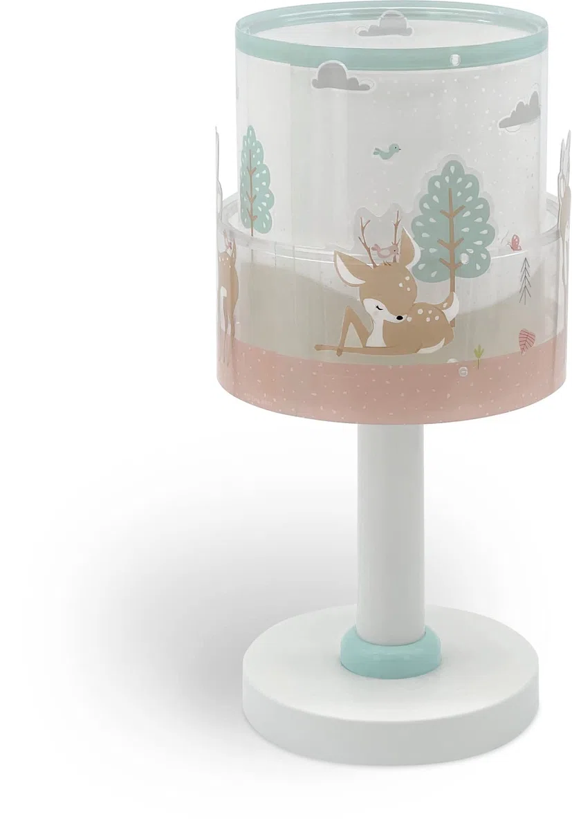 Dalber Lampada da tavolo o comodino per bambini Loving Deer cervo animali rosa, 61271