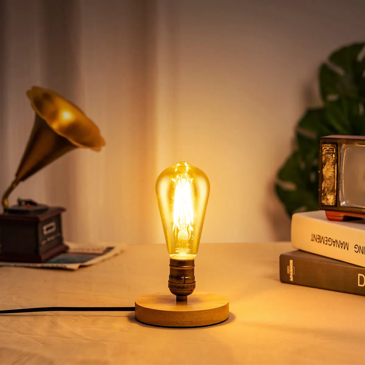 Aigostar ST64 - Lampadina Stile Vintage Edison, Led E27 Da 10W (Equivalente A 77W)，Filamento Led Bianco Caldo (2200K)， 1100 Lumens，Non Dimmerabile， Confezione Da 6 Unità