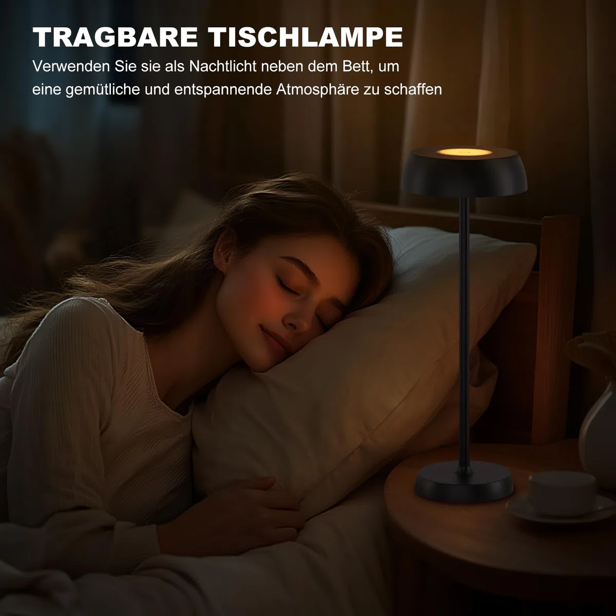 Lampada da Tavolo a LED Wireless l con Controllo Touch DimmerabileContinuo, 4 Modalità di Luce, Batteria Ricaricabile per Camera da Letto, Ufficio Domestico, Campeggio - 2 PCS