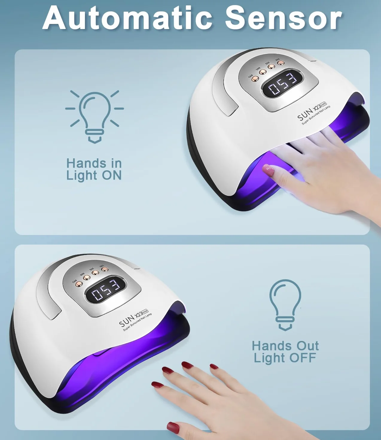 Lampada UV LED Unghie Professionale, 380W 81 sfere di lampada a LEDs, Semipermanente Curare Rapidamente Pedicure Fornetto per Tutti i Smalti, Automatico Sensore per Manicure a Casa e in Salone