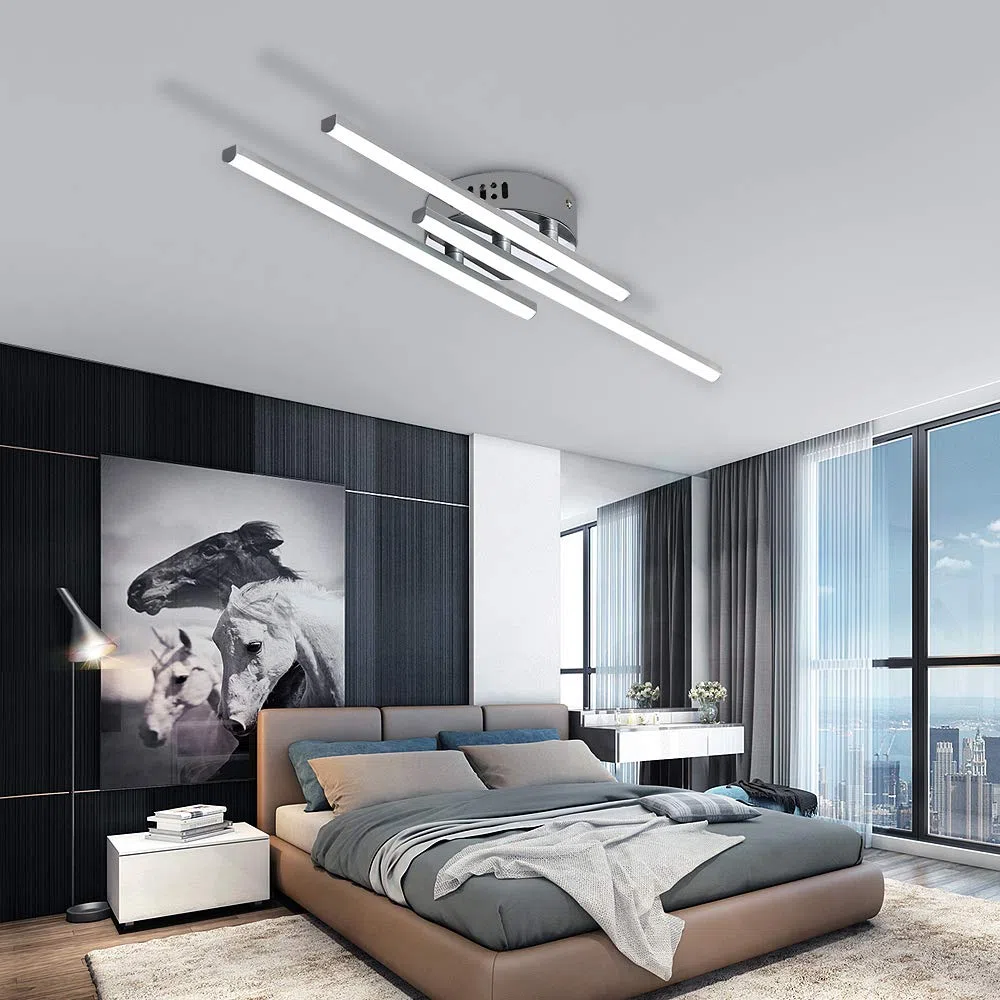 Comely Plafoniera LED Soffitto 18W, 3 Luce Lampada da Soffitto, Lampadario LED Moderno 6500K Bianco Freddo per Cucina, Camera da Letto, Balcone, Corridoio