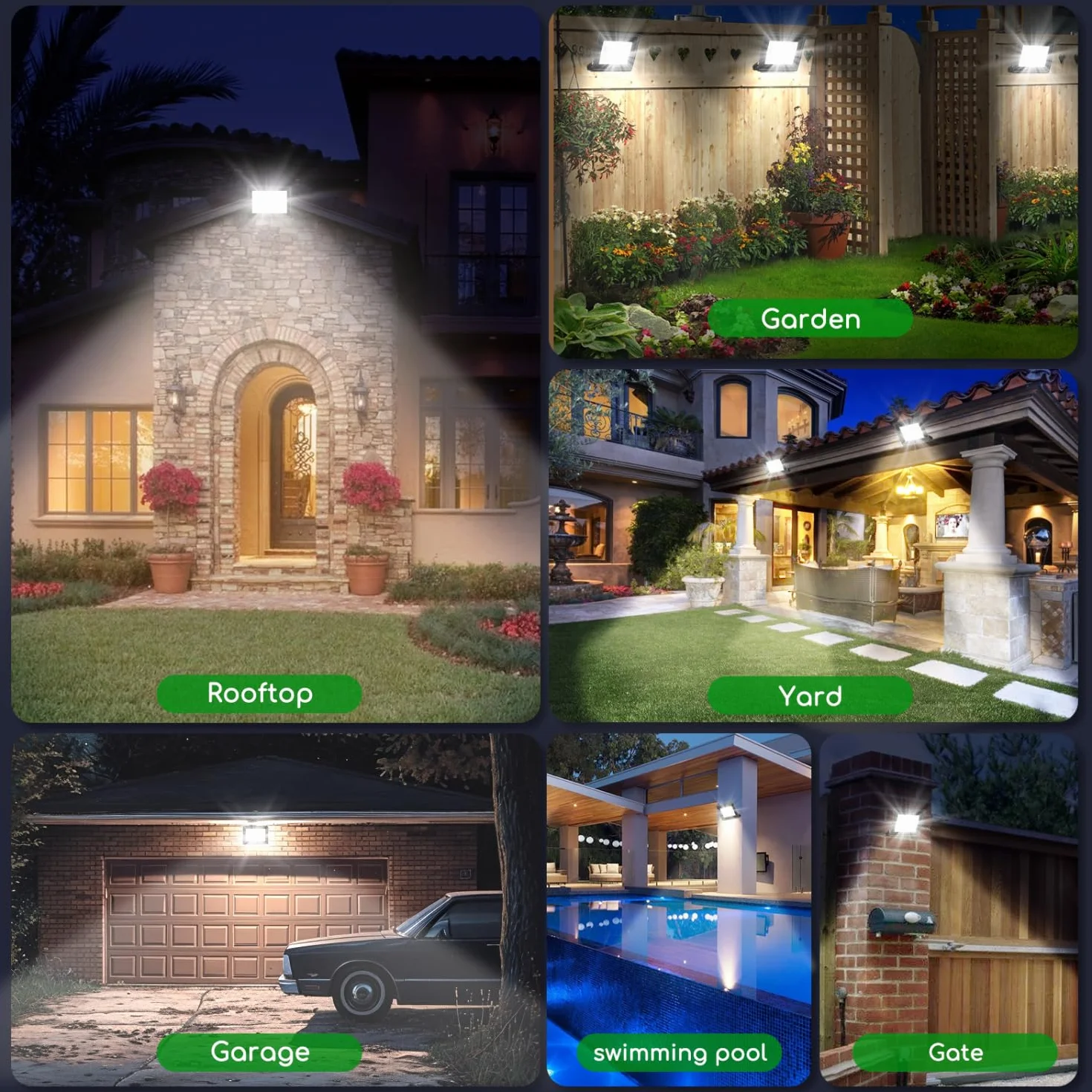 Aigostar- Faretto led 50W da Esterno,2 Pezzi,bianco naturale,Super illuminoso Faro led da 4500 lumen e 4000k. Faretti led Impermeabile IP65 per cortile, giardino, garage, tetto.