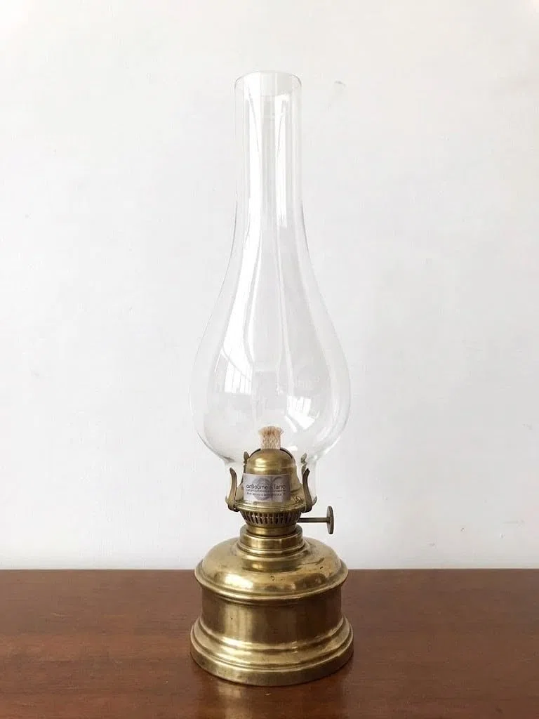 Paralume in vetro base 4 cm per lampade a petrolio