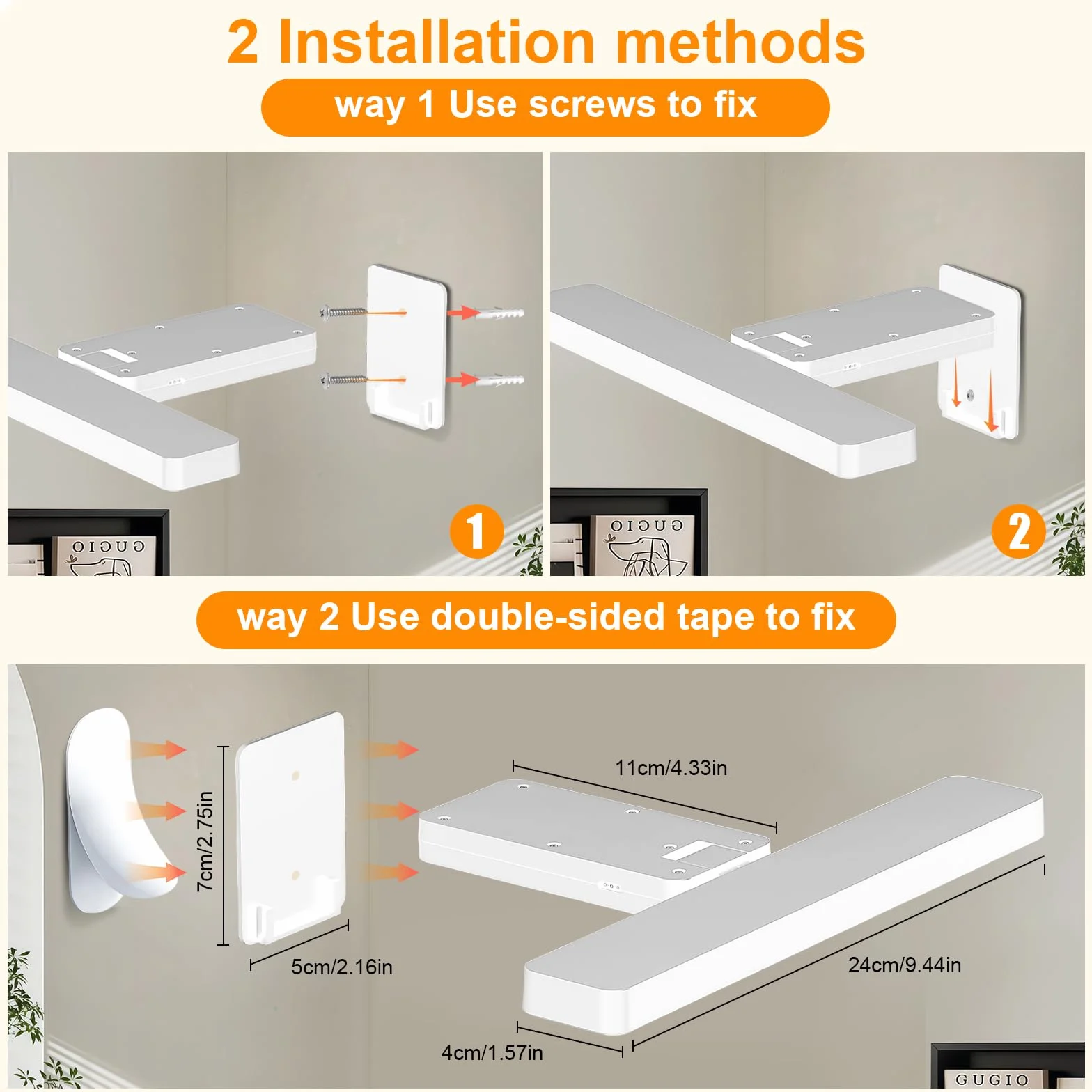 2 Pezzi Luce Per Quadri Senza Filo, Lampada Da Parete Ricaricabile con Telecomando, Luci LED Applique Con 3 Temperature Di Colore, per Esposizione Pittura Vetrina, Bianco