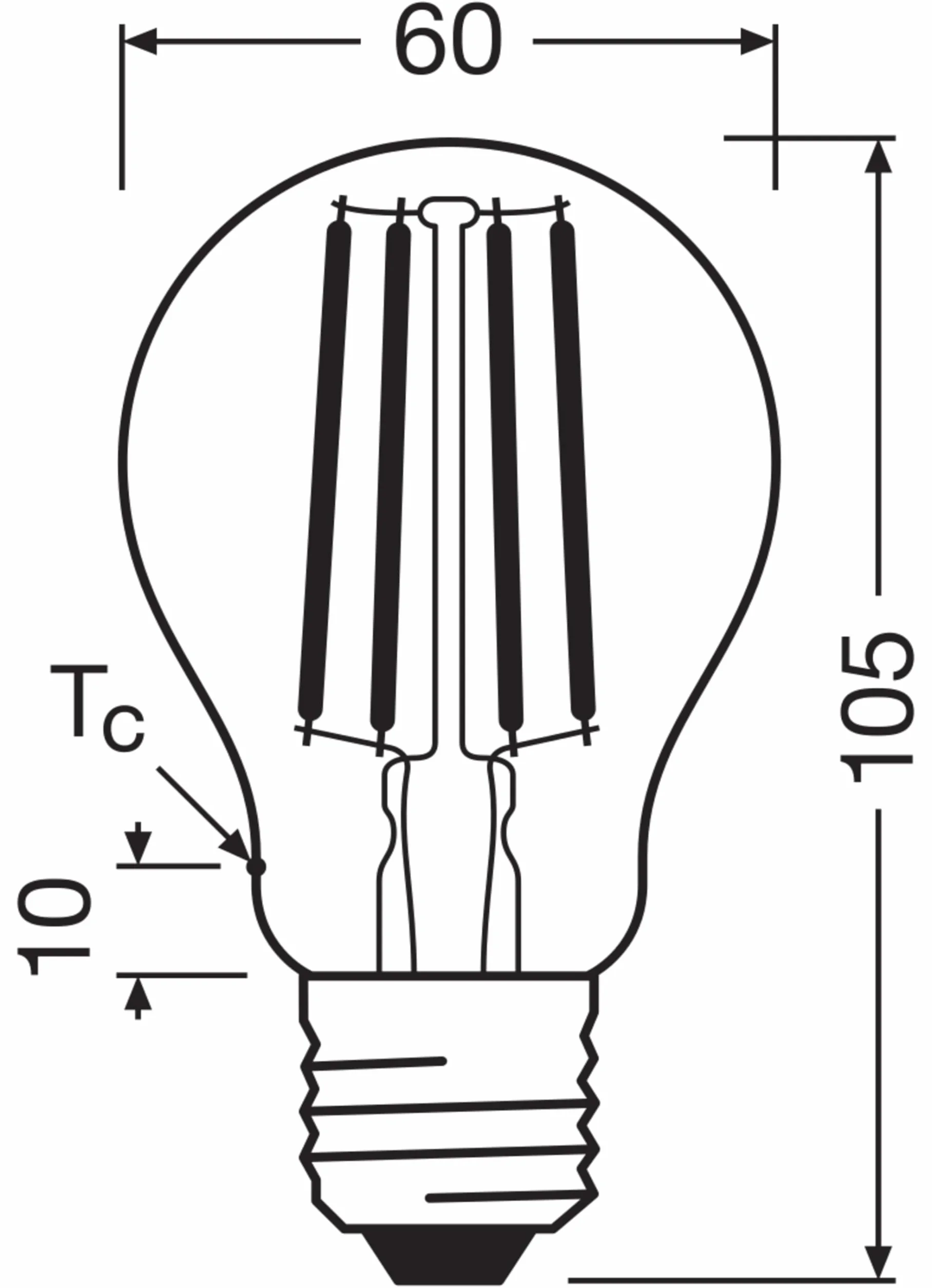 OSRAM Lampade LED ad alta efficienza con classe di efficienza energetica A, Confezione vantaggiosa con 5 lampadine, sostituzione 100W, bianco caldo (2700K), E27,vetro a filamento