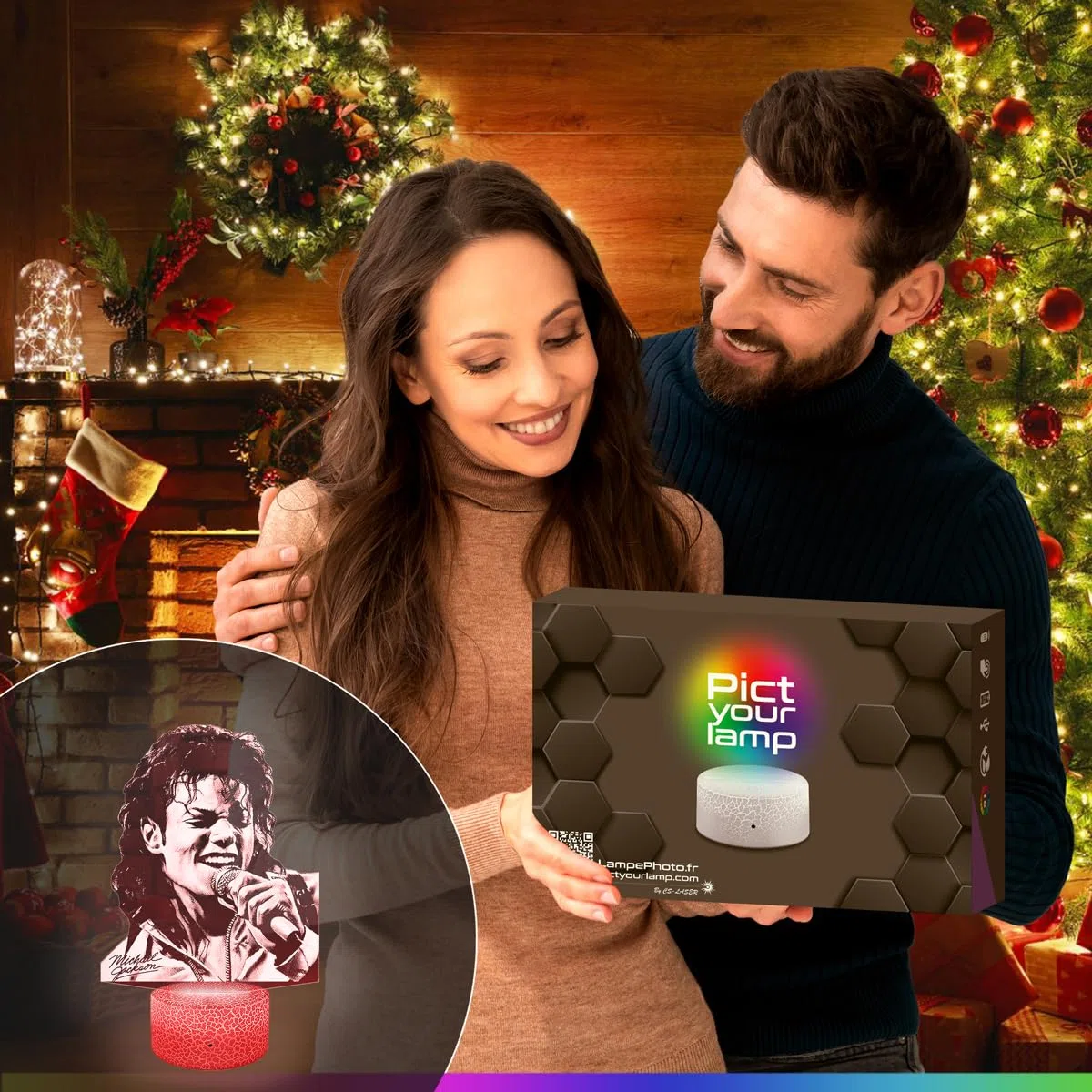 Lampephoto.fr - Lampada 3D M. Jackson Luce Notturna Tattile M. Jackson, Illusione 3D Led, Idea Regalo di Natale per Ragazzi e Ragazze Lampada da Notte per Bambini o Adulti TOP