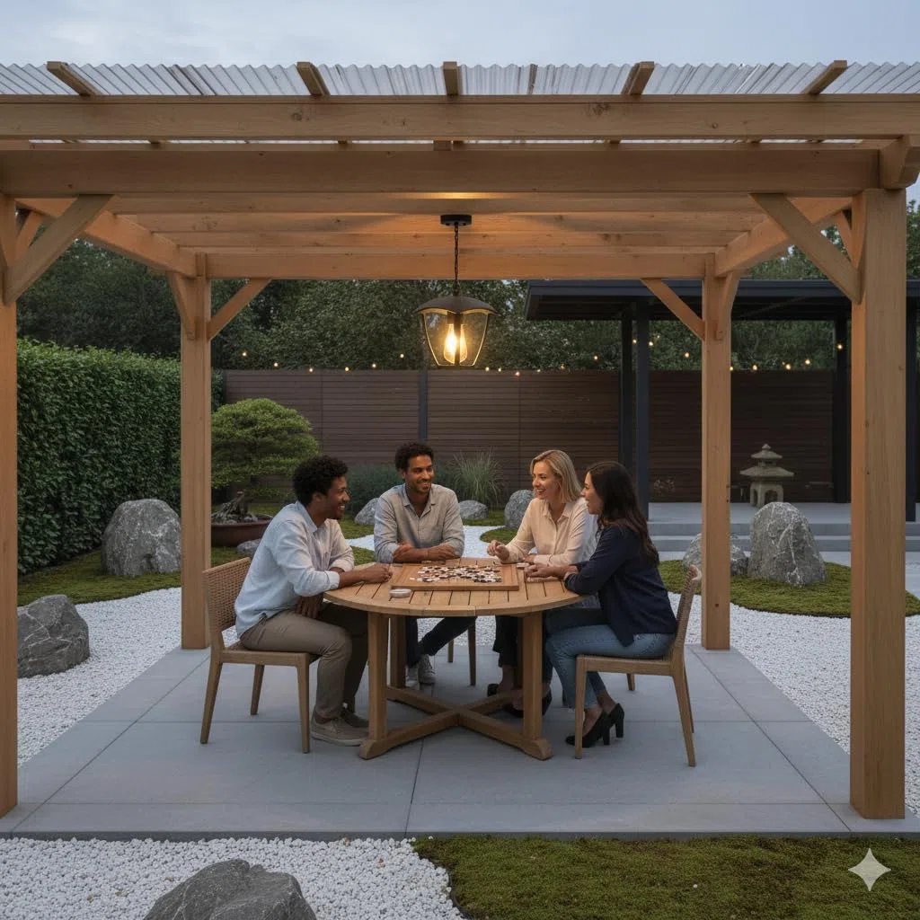 M Ledme - Plafoniera LED da esterno serie Ronse, attacco E27, impermeabile IP44, finitura nera. Ideale per giardini, terrazze, ingressi e portici (lampadina non inclusa)