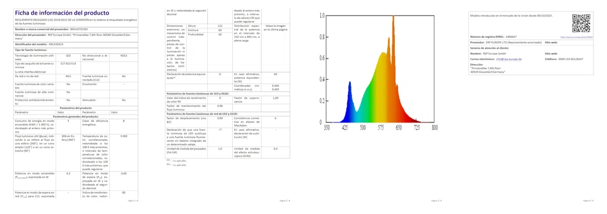 Lampadine LED E27, Classe Energetica B, E27 LED Luce Calda 3000K, 4,3W 806LM A60, Equivalente a 60W, Angolo di Illuminazione 360°, Non Dimmerabile, Basso Calore & Lunga Durata, 6 Pezzi