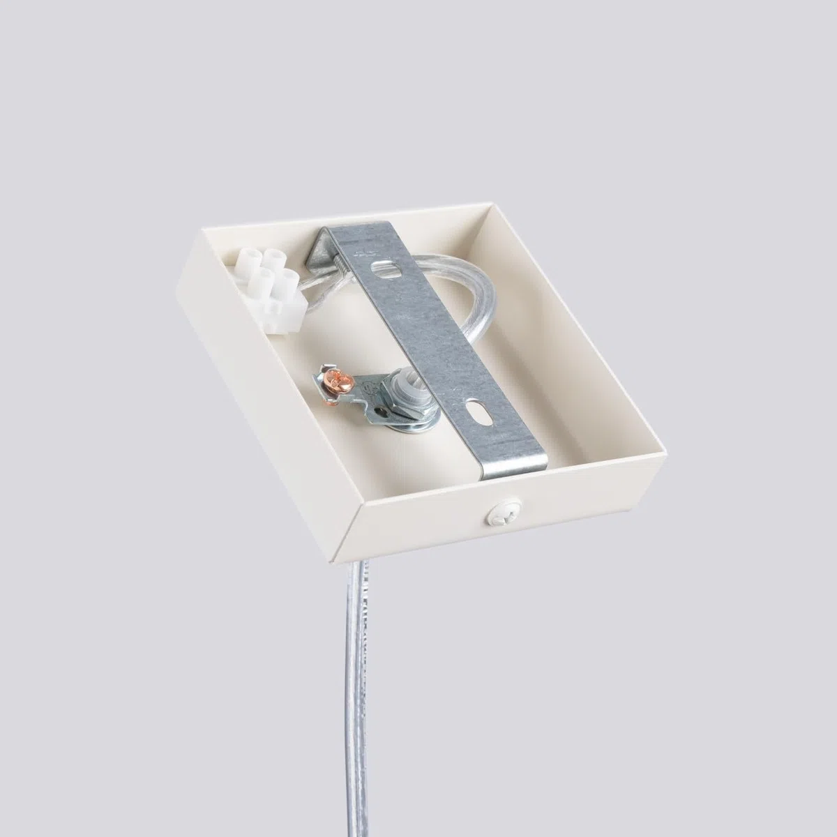 SOLLUX lighting Lampada Da Soffitto Lampada Da Sospensione Di Acciaio 1 Paralume 8 x 8 x 114 cm Beige Pastelo