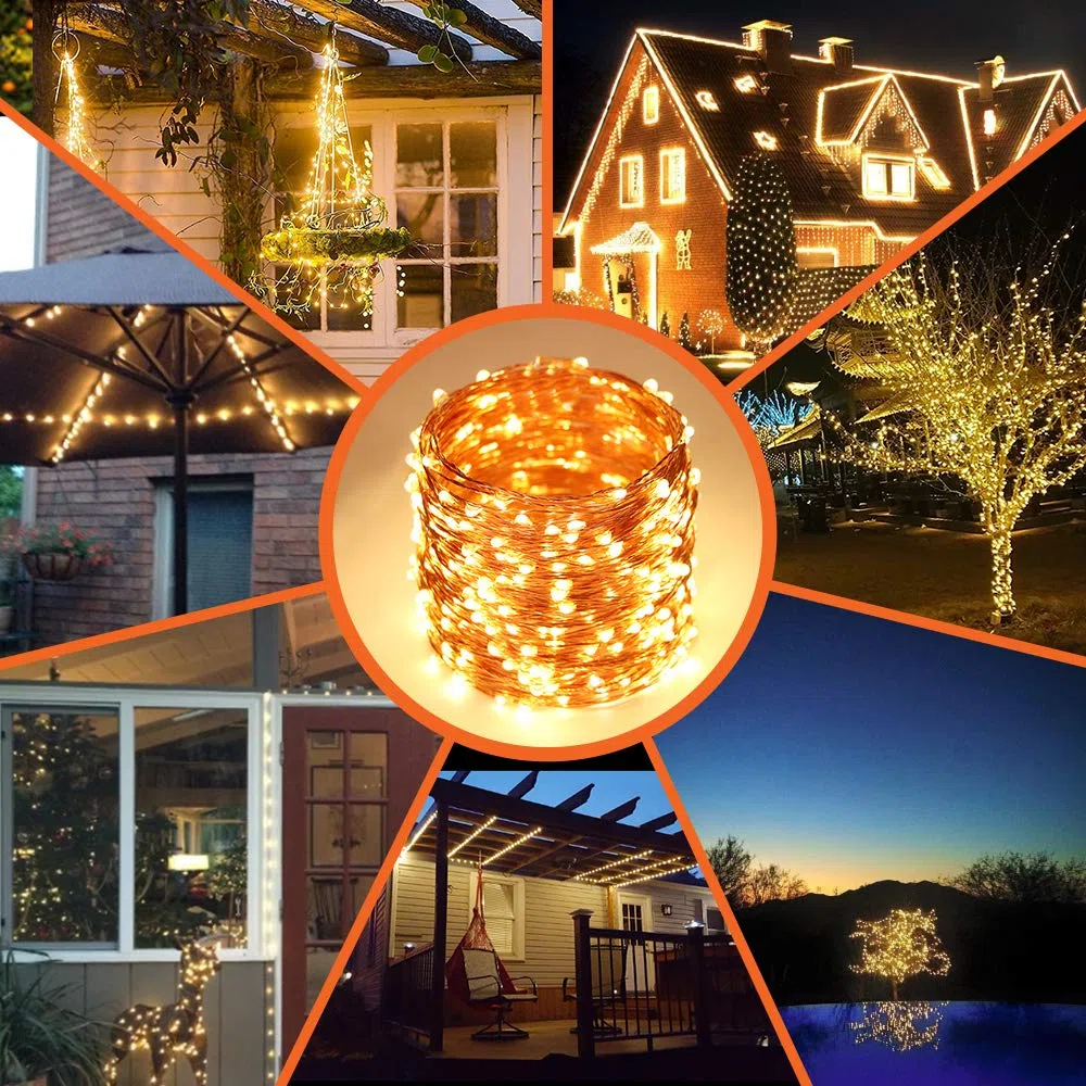 Catena Luminosa Stringa Luci - Moobibear 30M 300 LED Fata lucida a fili di rame, Impermeabile IP65 per Casa, Festive, Natale ed Bar Decorazioni( Bianco caldo )