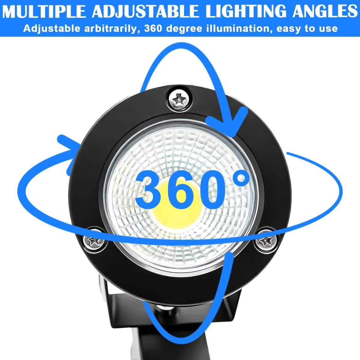 BAIFULAI Spot LED con pinza: spot LED con pinza con cavo da 1,8 m, presa e interruttore manuale, lampada esterna impermeabile alla pioggia con pinza per illuminazione esterna e interna